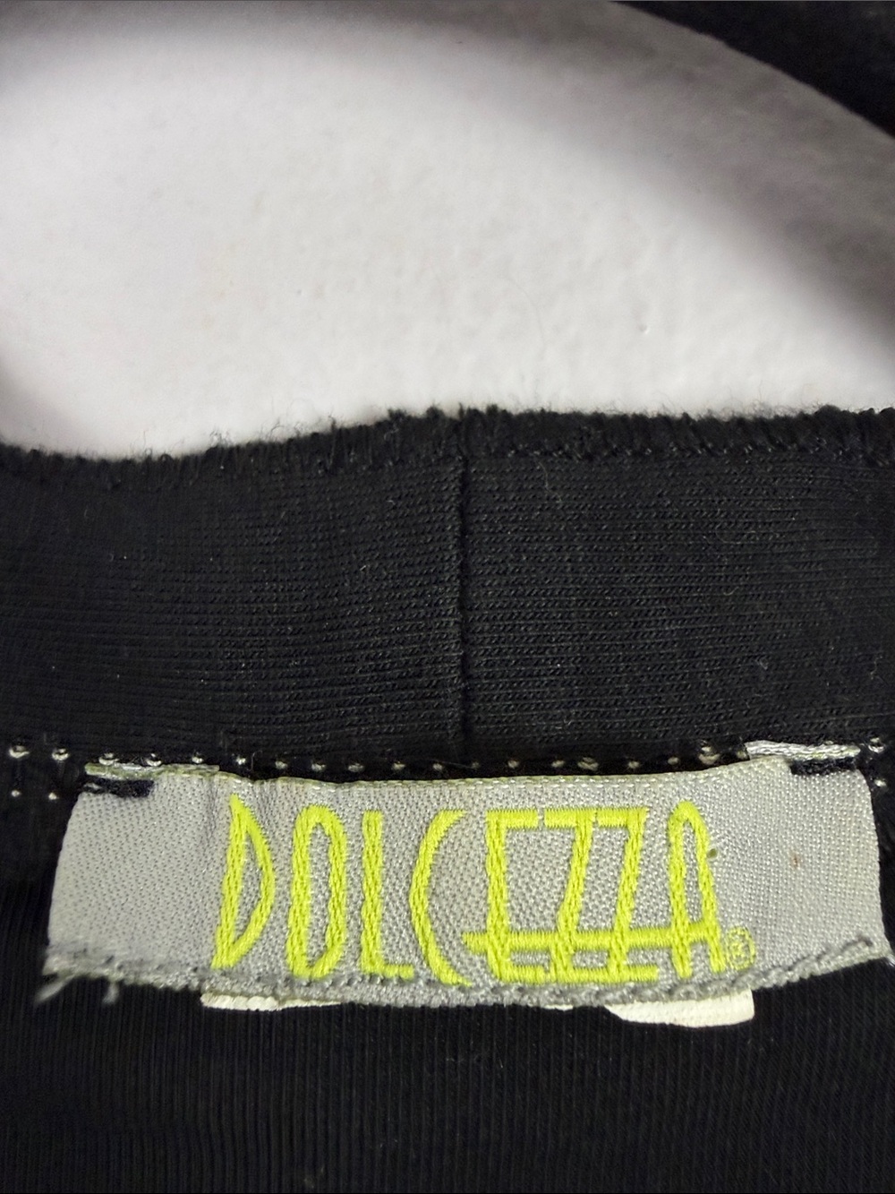 Dolcezza Black Button Front Sleeveless Tunic Vest Top Mesh & Abstract Print - Picture 7 of 13